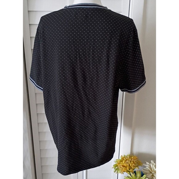 Michael Kors men's black polka dot t-shirt pocket blue accent XL‎ - Picture 6 of 7